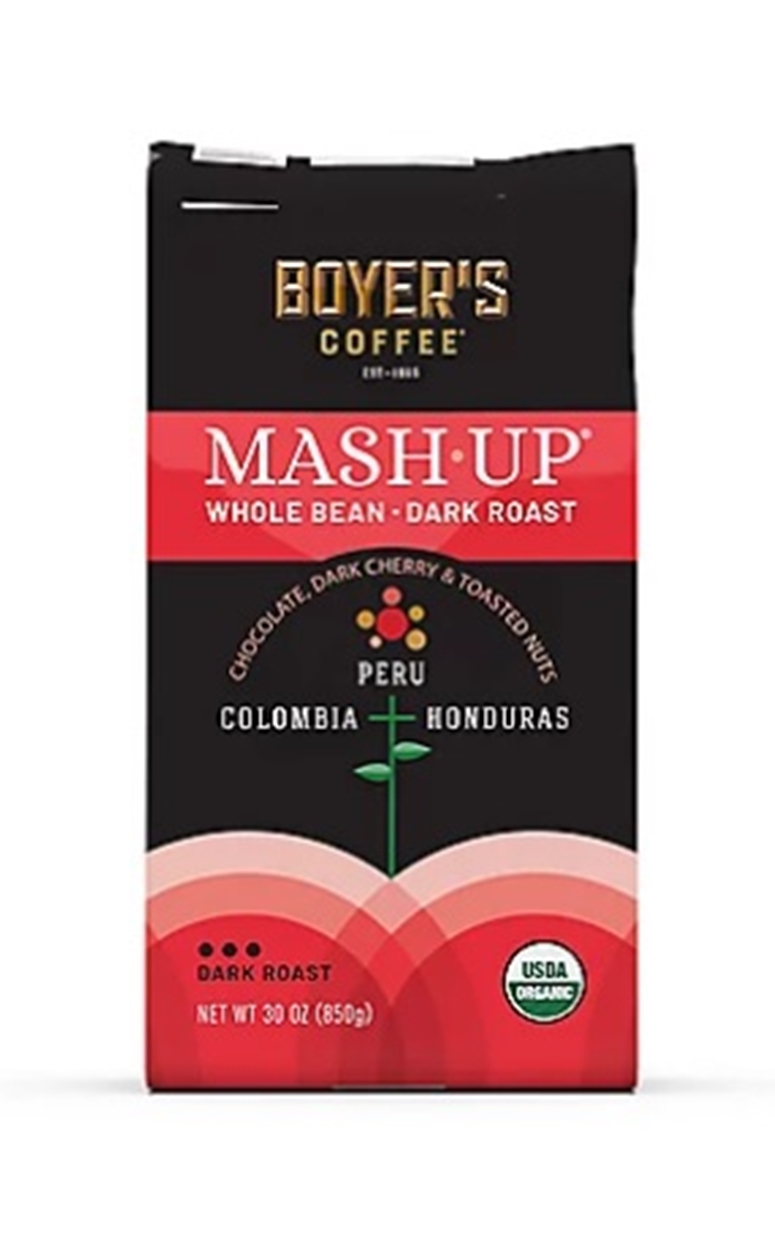 (image for) Boyer's Coffee Mash-Up Organic Whole Bean Coffee Dark Roast - Click Image to Close
